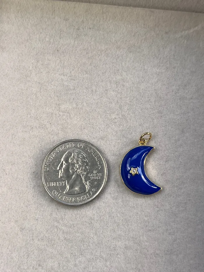 pau jewelry Charm Necklaces Blue moon charm pau jewelry Charm Necklaces Blue moon charm